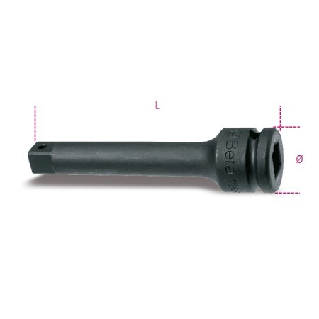Beta Impact Extension Bar, 1/2" Drive 007200822