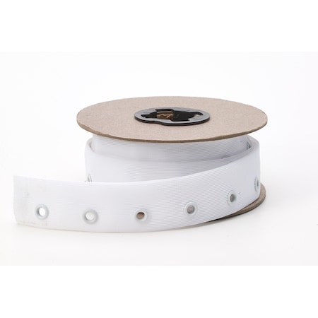 Pearl Eyelet Side Seam Lacing Tape, 6 yd., White, Nylon tricot, 4 L, 4 W 7210-0000-6