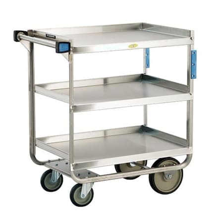 Lakeside Stainless Steel Utility Cart; 700 Lb Capacity, 3 Shelf, 18"x27" 722
