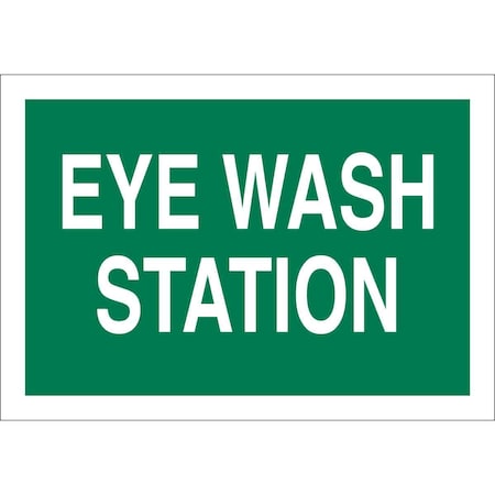 Brady Eye Wash Station., 10" W x 7" H, Rectangle, Aluminum, 41229 41229