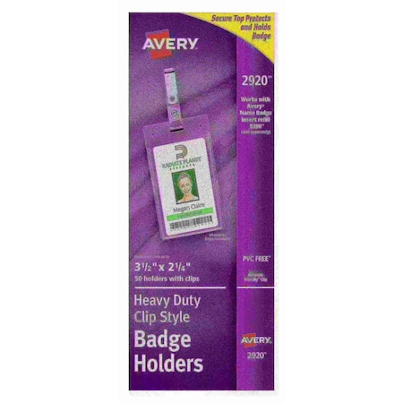 Avery Clear Heavy-Duty Secure Top Clip Style P 2920