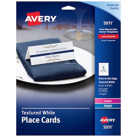 Avery Cards, Matte, Two-Sid, PK150 5011