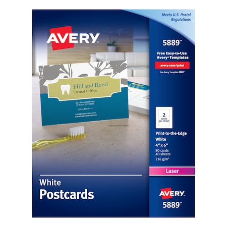 Avery Postcards, Uncoated, Two-Sided 5889