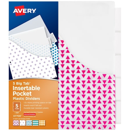 Avery Big Tab Insertable Plastic Dividers 7708