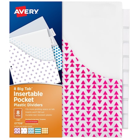 Avery Big Tab Insertable Plastic Dividers 7709