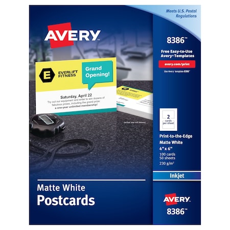 Avery Postcards, Matte, Two-Sided 8386