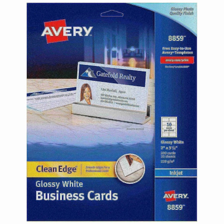 Avery Clean Edge Business Cards, Two-Si, PK200 8859