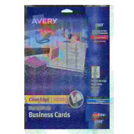 Avery Clean Edge Business Cards, Matte, PK160 8869