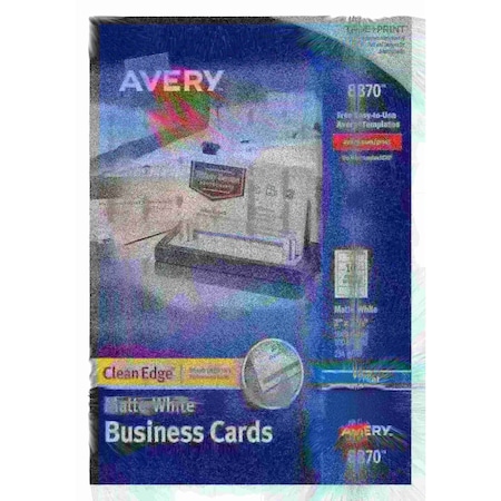 Avery Clean Edge Business Cards, True, PK1000 8870