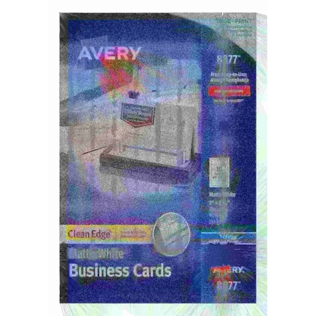 Avery Clean Edge Business Cards, Matte, PK400 8877