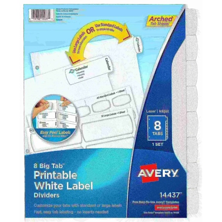 Avery Big Tab Printable Label Dividers, Easy 14437