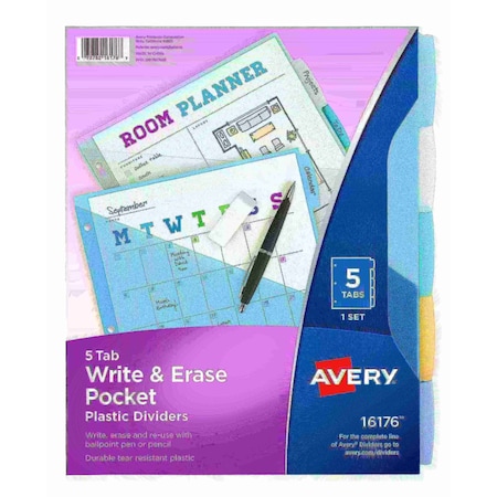 Write and Erase Durable Plastic Dividers