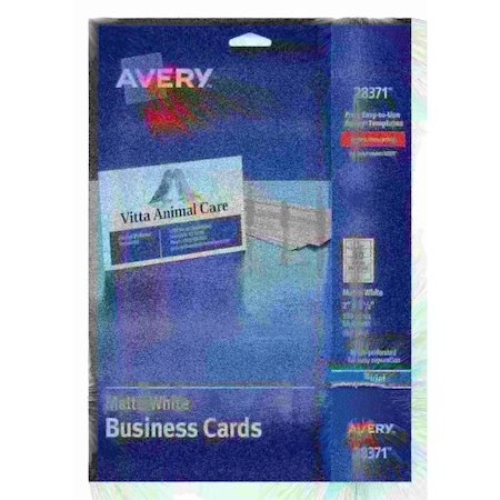 Avery Business Cards 2" x 3.5", Sure Fe, PK100 28371