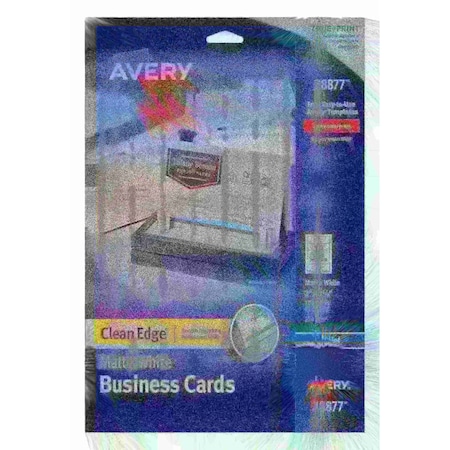 Avery Clean Edge Business Cards, True P, PK120 28877