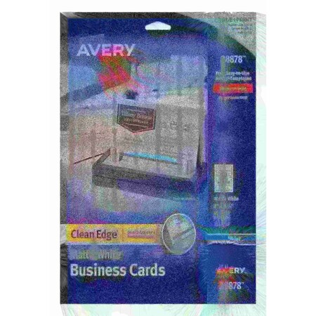 Avery Clean Edge Business Cards, True Pr, PK90 28878