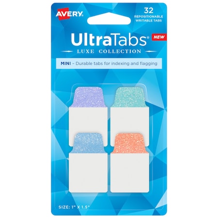Avery Mini Ultra Tabs, 1" x 1.5", PK32 74149