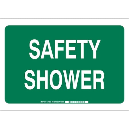 Brady Safety Shower, 10" W x 7" H, Rectangle, Polyester, 85377 85377