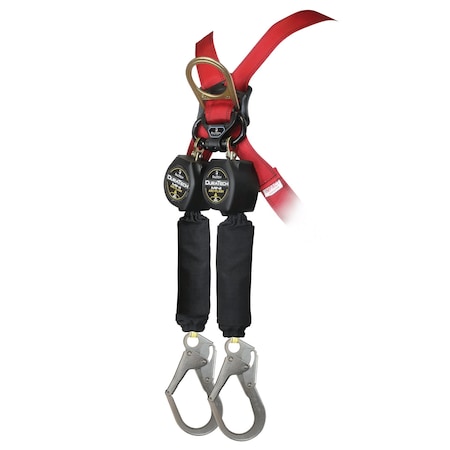 Falltech Not Applicable Self-Retracting Lifeline, 6 ft. Length, Carabiner, Steel, 2 Leg(s) 72906TB3