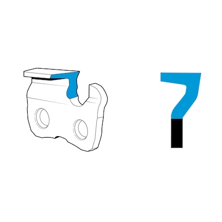 Oregon Chisel Chain, 3/8"Ptch, .050"Gge, 116Lnk 72EXJ116G