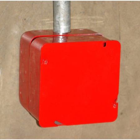 Southwire Red Blank Box Cover Flat, 4-11/16", PK50, 50 PK 72C1-RED