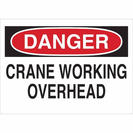 Brady Danger, Crane Working Overhead, 10" W x 7" H, Rectangle, Polyester 85927