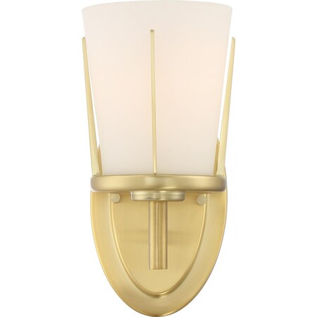 Nuvo Fixture, Sconce, 1L, 100W, A19, Medium Base, 120V, Natural Brass 60/6531