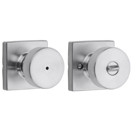 Kwikset Pismo Knob w/Square Rose Privacy Lock 730PSKSQT-26D