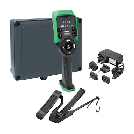 Schneider Electric Control station, Harmony eXLhoist, standard, XARS8L12W system with charger, shoulder belt, cable USB RJ45 and config software XARSK8L12W