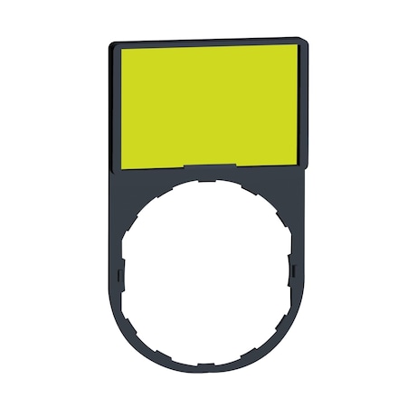 Schneider Electric Legend holder 30x50mm, Harmony XB4, plastic, with legend 18x27mm, 1 white side, 1 yellow side, unmarked ZBY6102