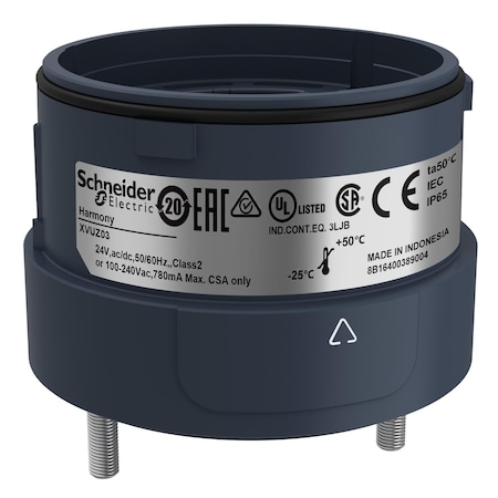 Schneider Electric Fixing unit for modular tower lights, Harmony XVU, black, 60mm, 2 pins direct mounting XVUZ03