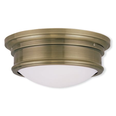 Livex Lighting Astor 2 Light Antique Brass Ceiling Moun 7342-01