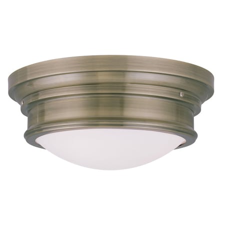 Livex Lighting Astor 3 Light Antique Brass Ceiling Mount 7343-01