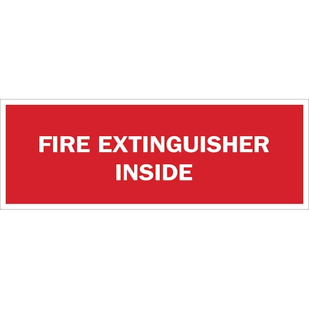Brady Fire Extinguisher Sign, 5 in Height, 14 in Width, Polyester, Rectangle, English 85269