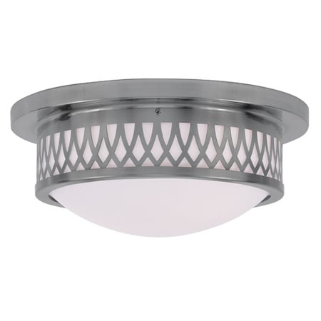 Livex Lighting Westfield 2 Light Brushed Nickel Ceiling Mount 7352-91