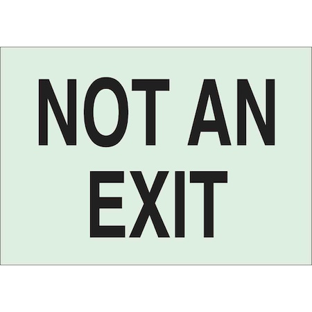 Brady Exit Sign, Plastic, 10" W, 7" H, Not An Exit, White 85484