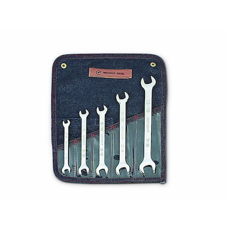 Wright Tool Open End Wrench 5 Piece Set - Full Polis 735