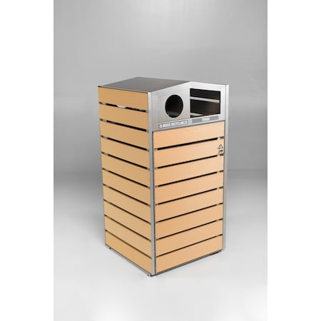 Commercial Zone Products Woodview Waste/Recycling Ce, Double-Sided 736772