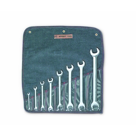 Wright Tool Open End Wrench 8 Piece Set - Full Polis 738