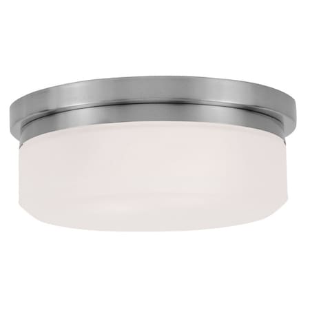 Livex Lighting Stratus 2 Light Brushed Nickel Ceiling Mount or Wall Mount 7391-91