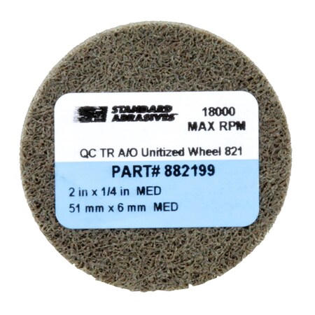 Standard Abrasives Std Abrsvs QC TR A/O Unitized Whl 882199,821 2inx1/4in, 10/pk 882199