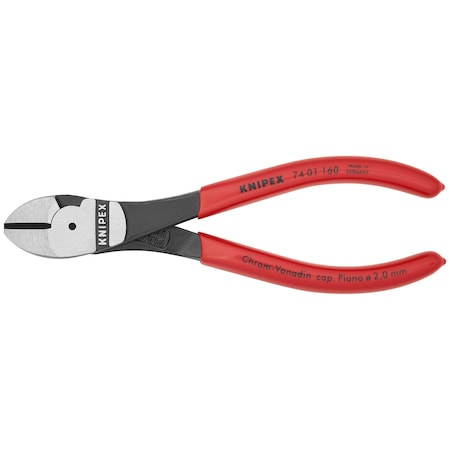 Knipex High Leverage Diagonal Cutters, 6 1/4" H 74 01 160