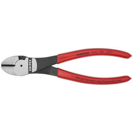 Knipex High Leverage Diagonal Cutters, 7 1/4" H 74 01 180