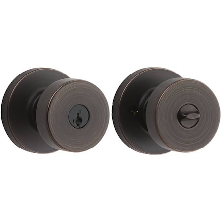 Kwikset Pismo Knob Round Rose ENTR Lock SmartKey 97402-851
