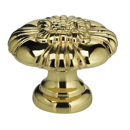 Omnia Ornate Cabinet Knob Bright Brass 1-3/8" 7417/35.3