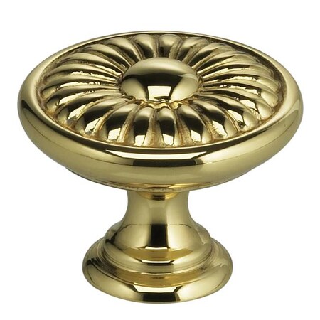 Omnia Ornate Cabinet Knob Bright Brass 1-3/16" 7435/30.3