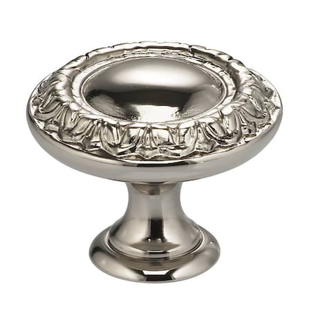 Omnia Ornate Cabinet Knob Bright Nickel 1-3/16" 7436/30.14