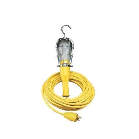 Ericson SOW; Hand Lamp Extension Cord, 16 AWG, Outdoor, 16/3, Yellow, Rubber, 5-15P, 50 ft 7450-GF