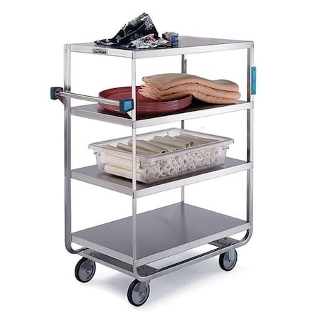 Lakeside NSF Stainless 4 Shelf Cart; All Edges Down, 700 lb Capacity, 21"x33" 545