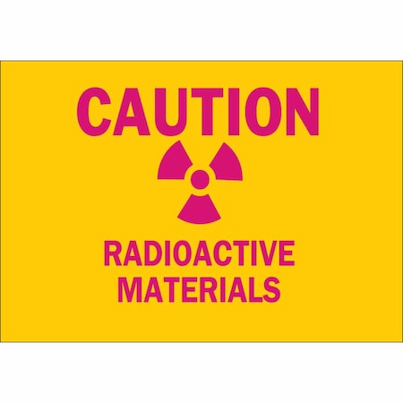 Brady Caution Radiation Sign, 7 in H, 10 in W, Polyester, Rectangle, 88748 88748