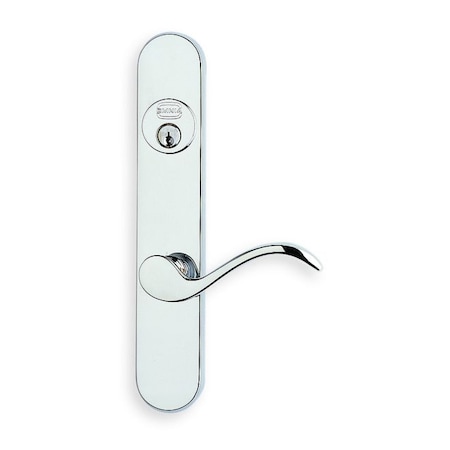 Omnia LH 858 LVR 65000 Narrow Plate DBL CYL 1-1/2" Backset Mort BR CH 65858AC15L2